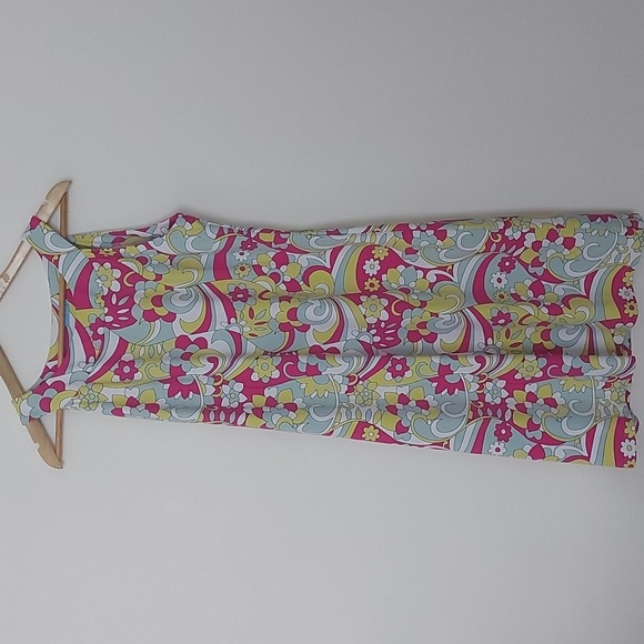 J Mclaughlin Edie Catalina Cloth Dress Halter Neck Psychedelic Print Size Medium - Picture 1 of 5